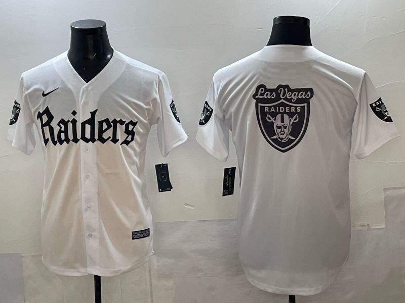 Men 2025 Oakland Raiders Blank white 6th generation Joint Name Nike Limited NFL Jersey style 016